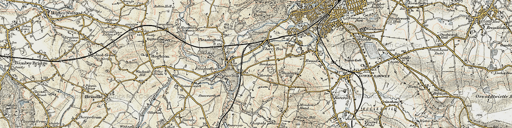Old map of Cherry Tree in 1903