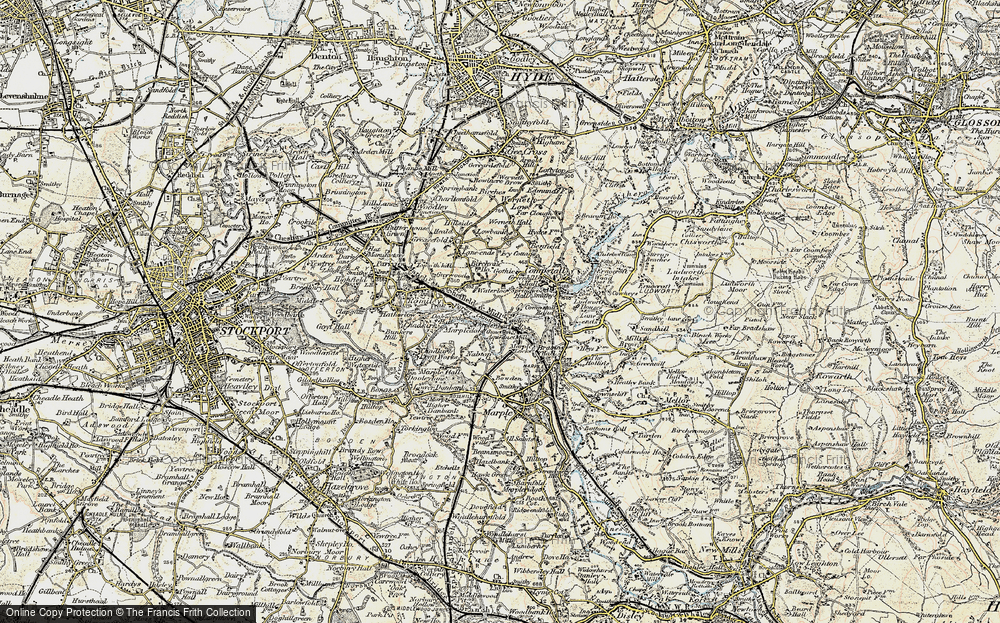 Old Map of Cherry Tree, 1903 in 1903