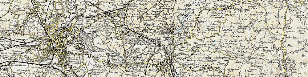 Old map of Cherry Tree in 1903