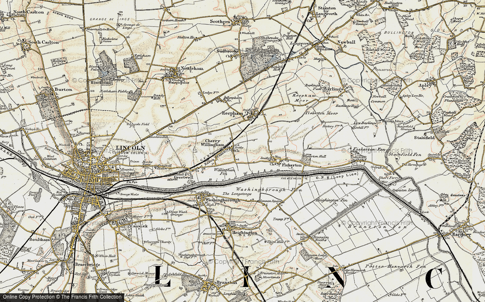 Old Map of Cherry Willingham, 1902-1903 in 1902-1903