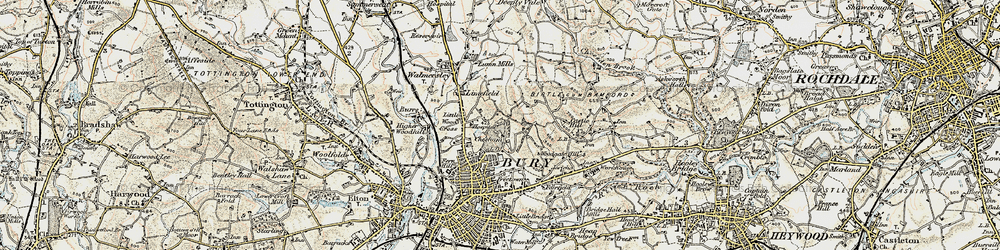 Old map of Chesham in 1903