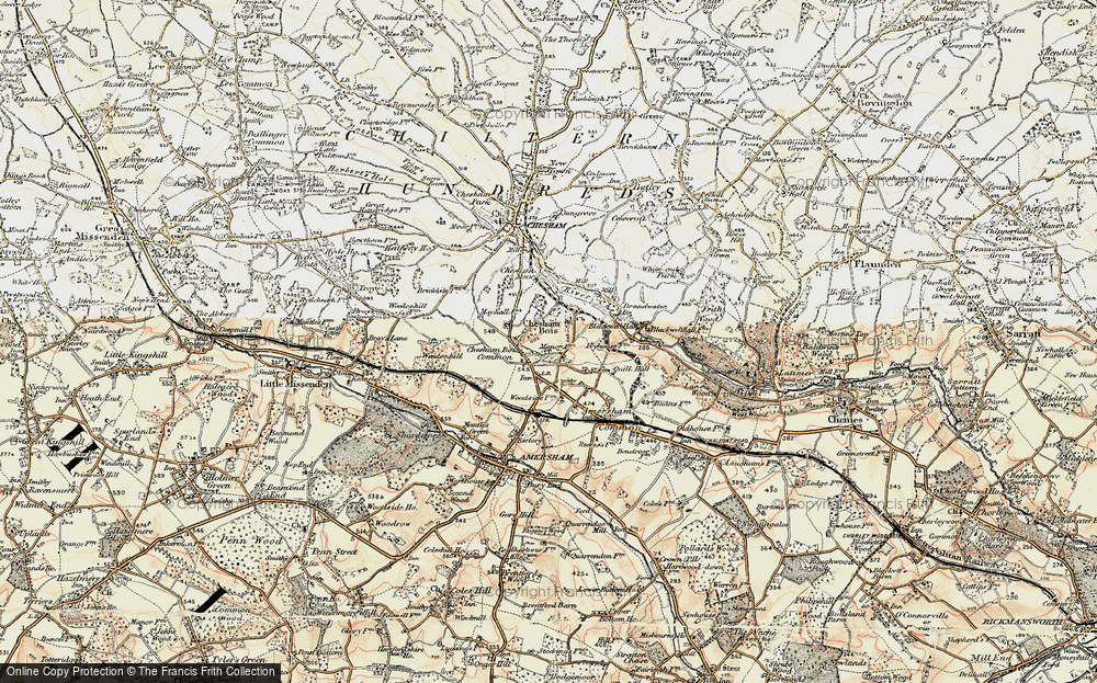Old Map of Chesham Bois, 1897-1898 in 1897-1898