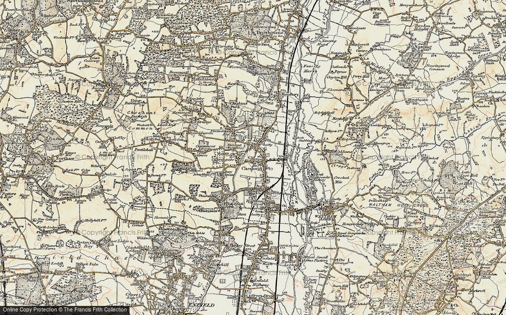 Old Map of Cheshunt, 1897-1898 in 1897-1898