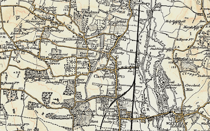 Old map of Cheshunt in 1897-1898