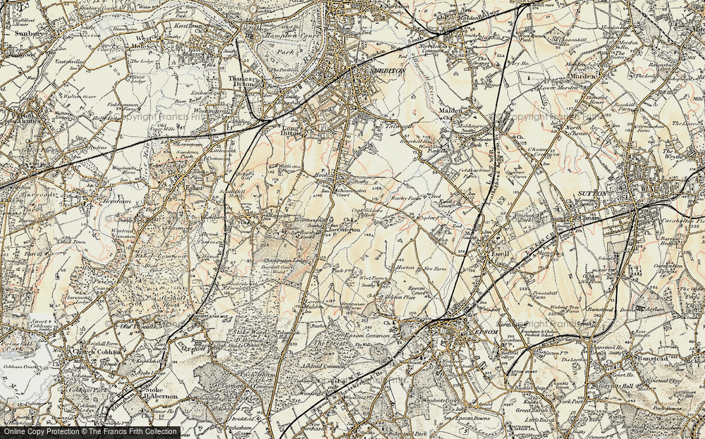 Old Map of Chessington, 1897-1909 in 1897-1909