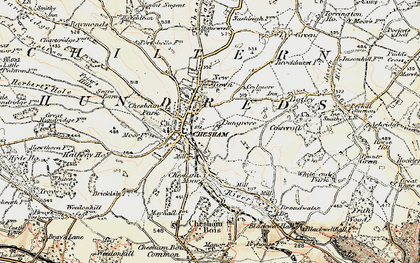 Old map of Chessmount in 1897-1898