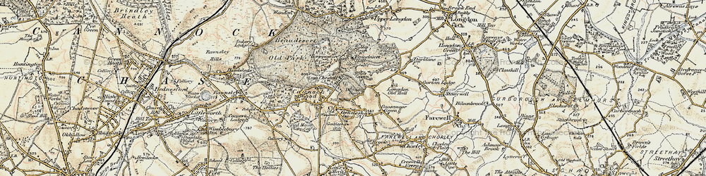 Old map of Chestall in 1902
