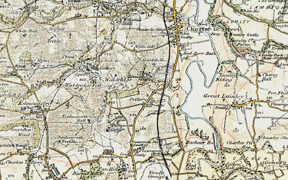 Old map of Chester Moor in 1901-1904