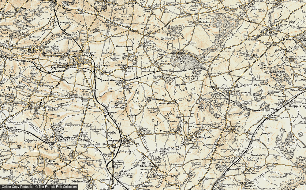 Old Map of Chesterblade, 1899 in 1899