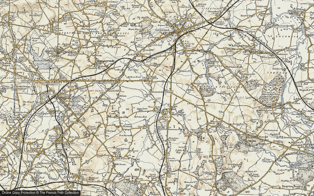 Old Map of Historic Map covering Letocetum (Roman Town) in 1902