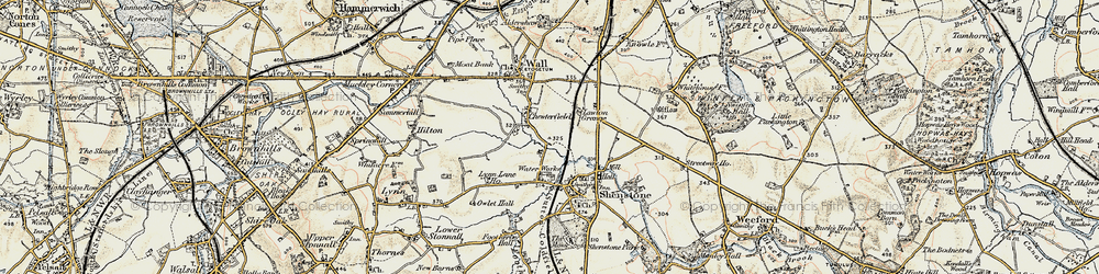 Old map of Chesterfield in 1902