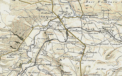 Old map of Chesterhope in 1901-1903