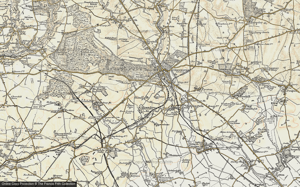 Old Map of Chesterton, 1898-1899 in 1898-1899