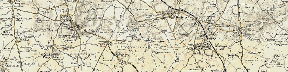 Old map of Chesterton in 1898-1902