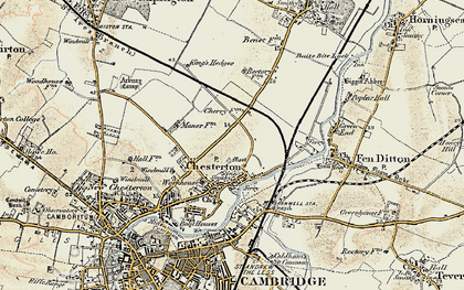 Old map of Chesterton in 1899-1901