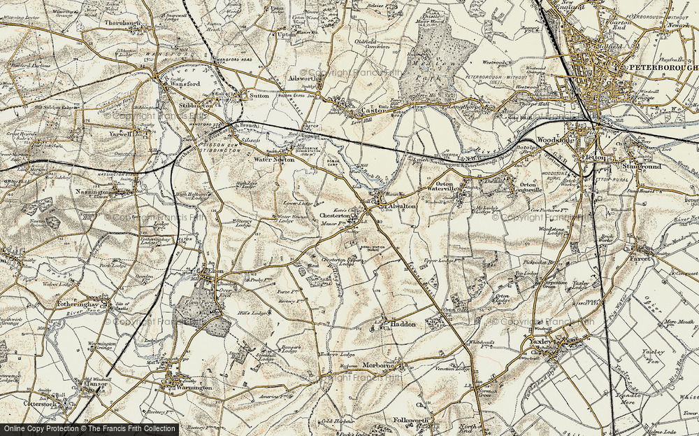 Old Map of Chesterton, 1901-1902 in 1901-1902