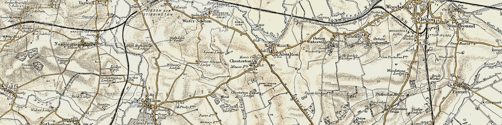 Old map of Chesterton in 1901-1902