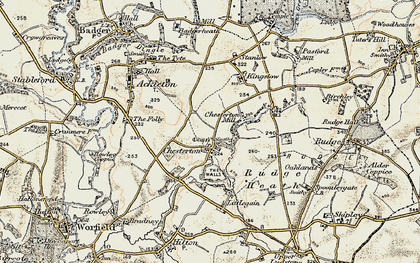 Old map of Chesterton in 1902