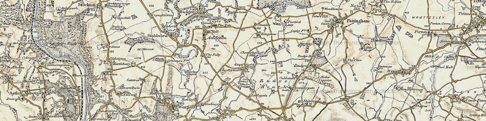 Old map of Chesterton in 1902