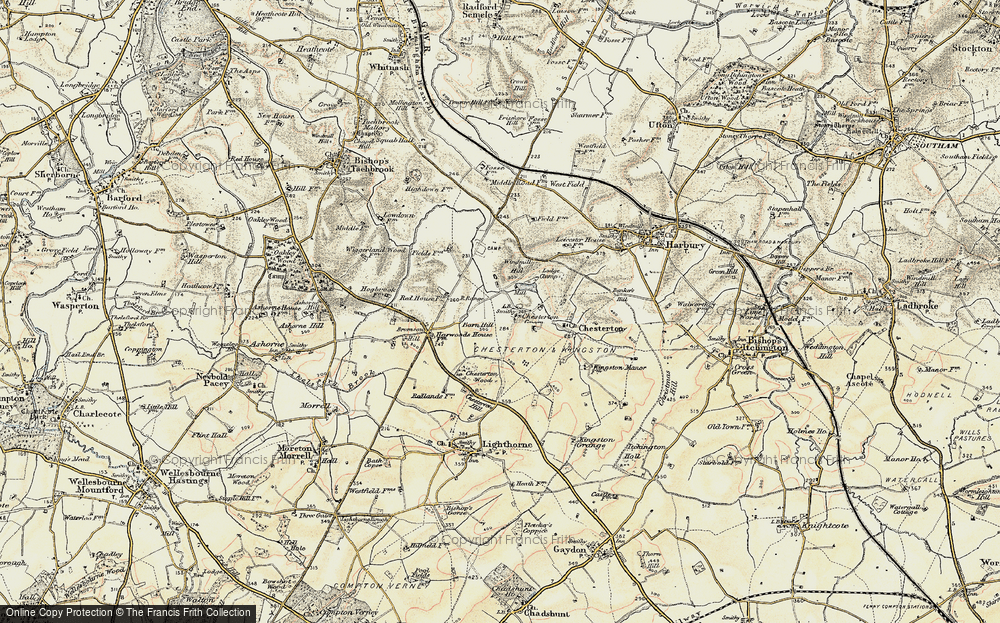 Old Map of Historic Map covering Bromson Hill in 1898-1902