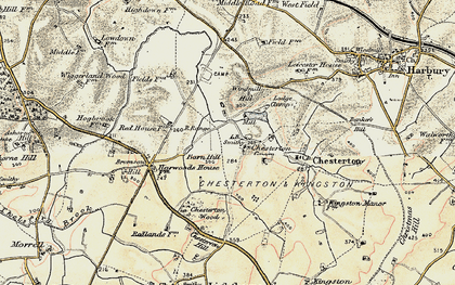 Old map of Chesterton Green in 1898-1902