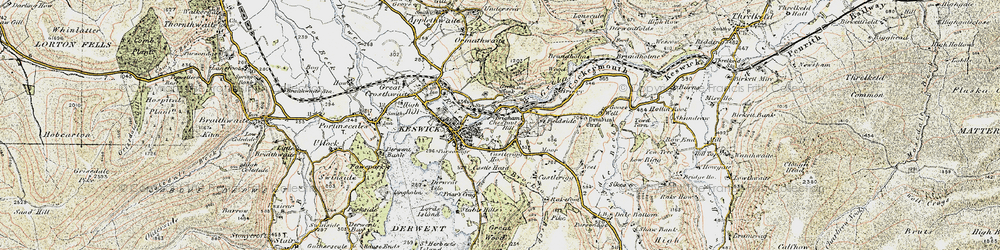 Old map of Chestnut Hill in 1901-1904