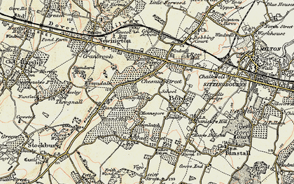 Old map of Chestnut Street in 1897-1898