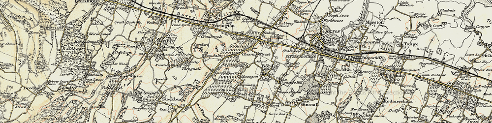 Old map of Chestnut Street in 1897-1898