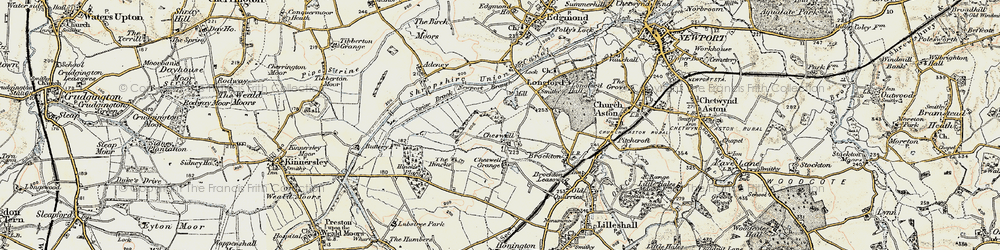 Old map of Cheswell in 1902