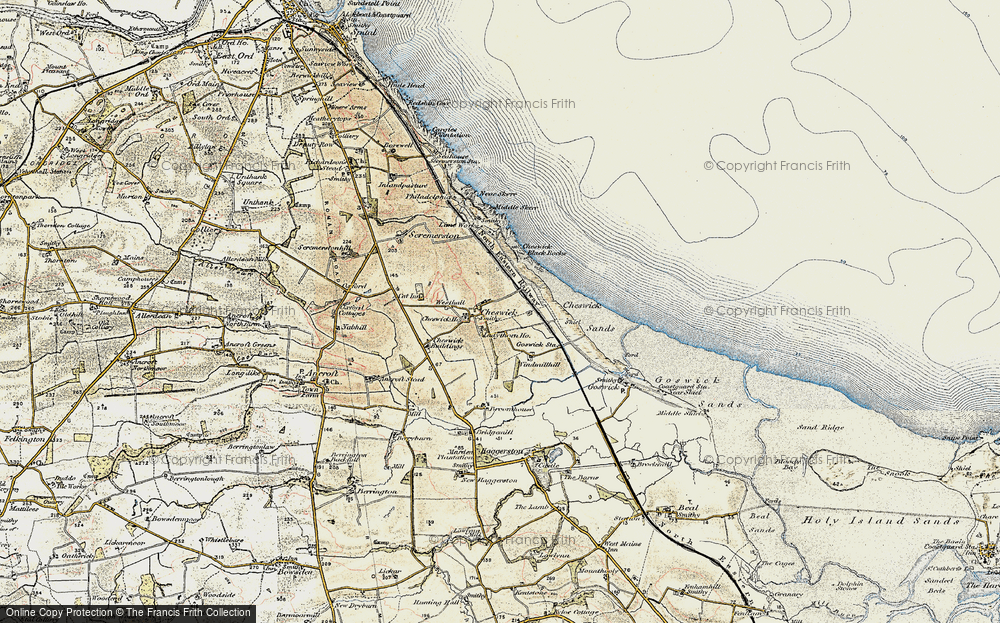 Old Map of Historic Map covering Windmill Hill in 1901-1903