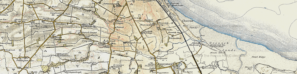 Old map of Cheswick Buildings in 1901-1903