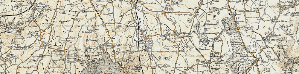Old map of Wriggle River in 1899