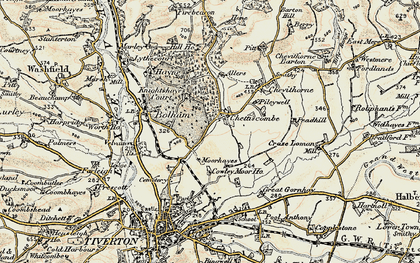 Old map of Chettiscombe in 1898-1900