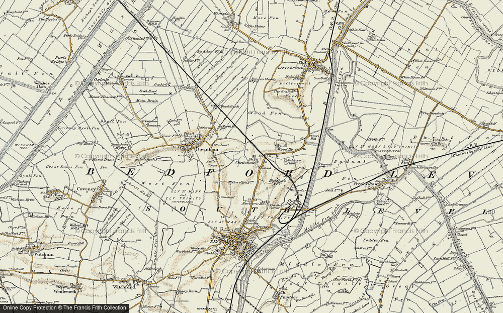 Old Map of Chettisham, 1901 in 1901