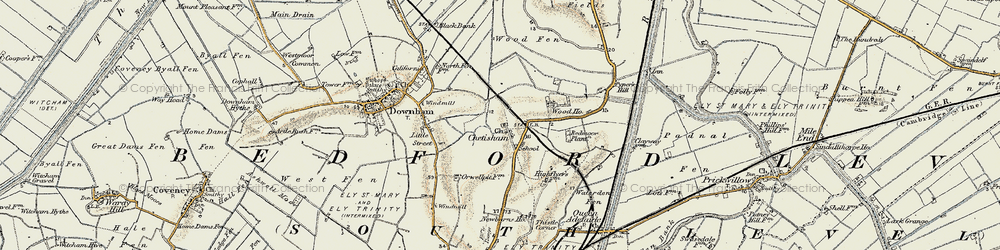 Old map of Chettisham in 1901