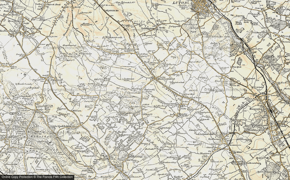 Old Map of Cheverell's Green, 1898-1899 in 1898-1899