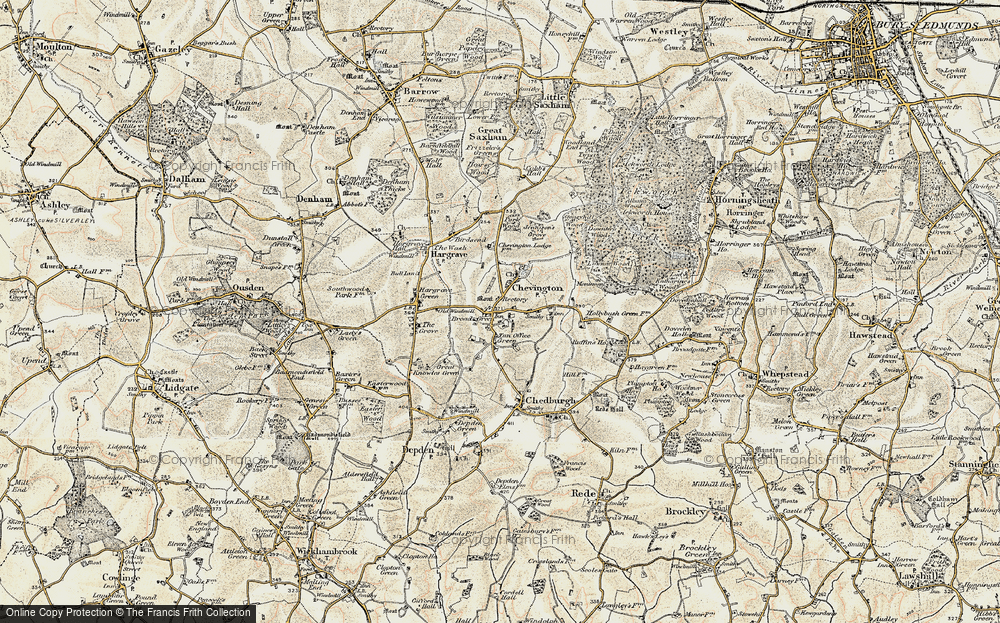 Old Map of Chevington, 1899-1901 in 1899-1901