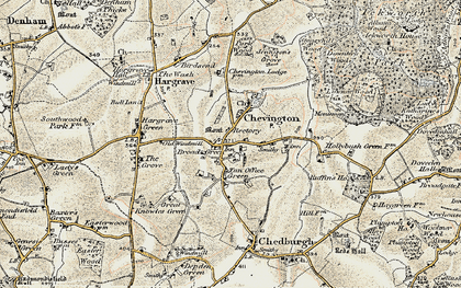 Old map of Chevington in 1899-1901