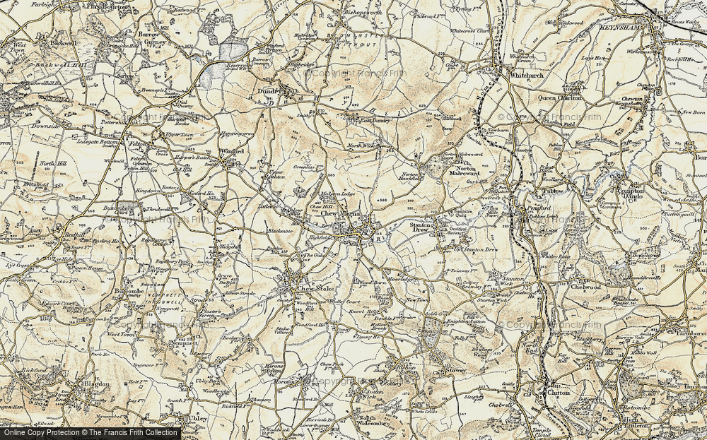 Old Map of Chew Magna, 1899 in 1899