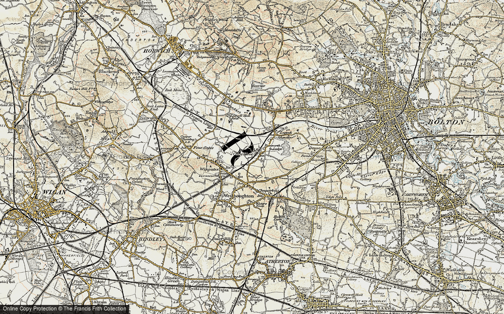 Old Map of Chew Moor, 1903 in 1903