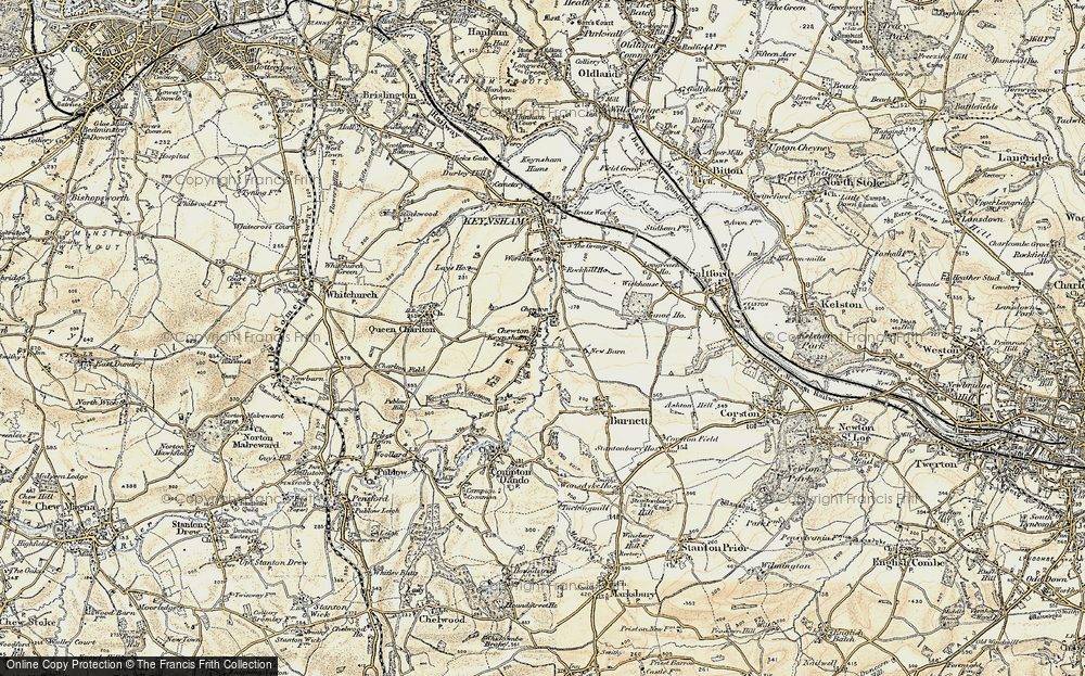 Old Map of Chewton Keynsham, 1899 in 1899