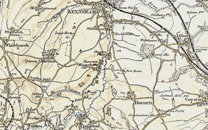 Old map of Chewton Keynsham in 1899