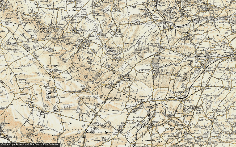 Old Map of Chewton Mendip, 1899 in 1899