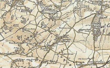 Old map of Chewton Mendip in 1899