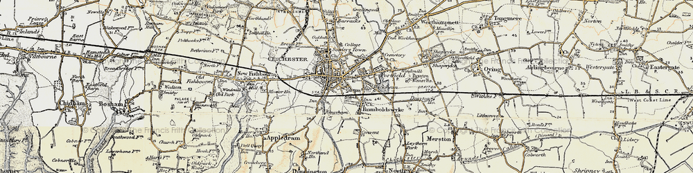 Old map of Chichester in 1897-1899