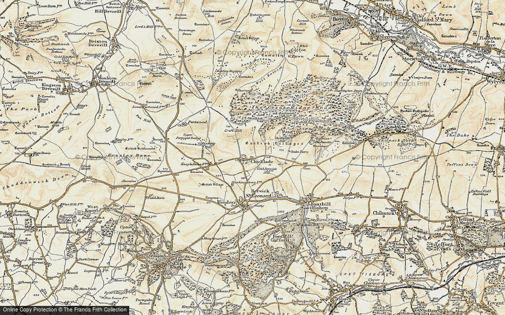 Old Map of Historic Map covering Bake Barn in 1897-1899