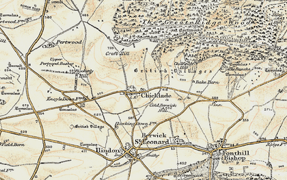 Old map of Chicklade in 1897-1899