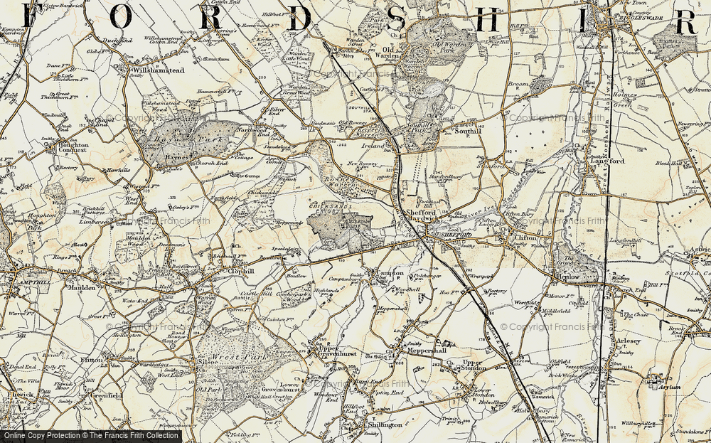 Old Map of Chicksands, 1898-1901 in 1898-1901