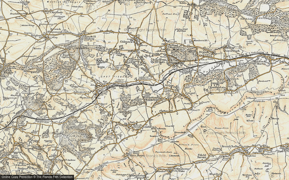 Old Map of Chicksgrove, 1897-1899 in 1897-1899