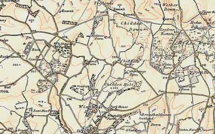 Old map of Bat & Ball (PH) in 1897-1900